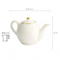 Preview: TDS, Teapot Gold Rim with Gift Box, Nippon White, Star, Ø 16.5 x 11 cm, 400ml, Item No. 20231