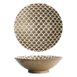 Preview: Tokyo Design Studio Salatschüssel Iga Matte Mermaid Braun, Steinzeug, Ø 25 × 7,4 cm, 1,4 l