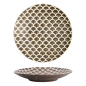 Preview: Tokyo Design Studio Teller Iga Matte Mermaid Braun, Steinzeug, Ø 25 × 3,7 cm