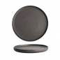 Preview: Ø 23.9x2.2cm Yuzu Black Round Plate with Rim  at g-HoReCa (picture 1 of 7)