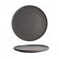 Preview: Ø 26x2.4cm Yuzu Black Round Plate with Rim  at g-HoReCa (picture 1 of 7)