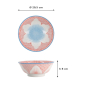 Preview: Ramenschale Lily Flower Rot, Porzellan, Ø 20,5 × 8 cm, 1,2 l, Art.-Nr. 20936