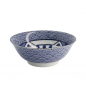 Preview: TDS, Ramen Bowl, Kawaii Lucky Cat, Blue, Ø 19.7x7 cm, 1000ml - Item No. 20952