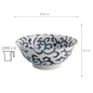 Preview: TDS, Ramen Bowl, Mixed Bowls, Goben-Karakusa, Ø 21 x 8.7 cm, 1300 ml, Blue - Item No. 20960