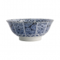 Preview: TDS, Ramen Bowl, Mixed Bowls, Unmo-Botan, Ø 21 x 8.7 cm, 1300 ml, Blue - Item No. 20961