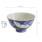 Preview: TDS, Rice Bowl, Kawaii Crane, Blue, Ø 11.5 x 6 cm, 300ml - Item No: 20978