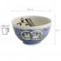 Preview: TDS, Rice Bowl, Kawaii Owl, Blue, Ø 13 x 8 cm, 400ml, Item no: 20991