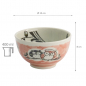 Preview: TDS, Rice Bowl, Kawaii Owl, Pink, Ø 13 x 8 cm, 400ml, Item No: 20992