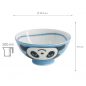 Preview: TDS, Rice Bowl, Kawaii Panda, Blue, Ø 10.5 x 5.5 cm, 200ml - Item No. 21000