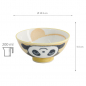 Preview: TDS, Rice Bowl, Kawaii Panda, Yellow, Ø 10.5 x 5.5 cm, 200ml - Item No. 21001