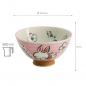 Preview: TDS, Rice Bowl, Kawaii Rabbit, Pink, Ø 11.5 x 6 cm, 300ml - Item No: 21003