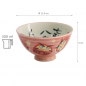Preview: TDS, Rice Bowl, Kawaii Daruma, Pink, Ø 11.5 x 6 cm, 300ml - Item No. 21007