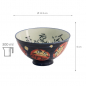 Preview: TDS, Rice Bowl, Kawaii Daruma, Blue, Ø 11.5 x 6 cm, 300ml - Item No. 21008