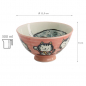 Preview: TDS, Rice Bowl, Kawaii Cat, Pink, Ø 11.5 x 6 cm, 300ml - Item No. 21023