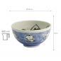 Preview: TDS, Rice Bowl, Kawaii Cat, Blue, Ø 13 x 8 cm, 400ml - Item No: 21029