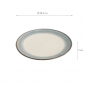 Preview: TDS, Large Round Plate, Unkai, White/Blue, Ø 28.5 x 3 cm, Item No. 21081