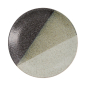 Preview: Large Round Plate Oboro Yamakage Black/Brown/White, Ceramic, Ø 28.5 × 3 cm, Item No. 21083
