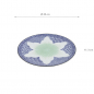 Preview: TDS, Plate, Lily Flower, Blue, Ø 20x3 cm - Item No: 21152