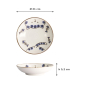 Preview: Teller Kawaii Cat Neko Blau, Porzellan, Ø 21 × 5,2 cm, Art.-Nr. 21269