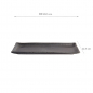 Preview: TDS, Rectangular Plate, Onyx Noir, 28.5 x 12.5 cm, Item No. 21351