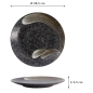 Preview: TDS, Large Round Plate, Arahake, Ø 28.5x3.5, Bk/Br -Item no. 21426