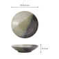 Preview: Bowl Oboro Yamakage Black/Brown/White, Ceramic, Ø 22.5 × 5 cm, Item No. 21442