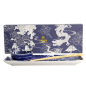 Preview: TDS, Sushi Geshenk-Set mit Essstäbchen, Japonism Carp, Blau, 3tlg, 28,5x14cm + 9x3cm, Art.-Nr. 21519
