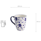 Preview: TDS, Kawaii Lucky Cat Mug W/Giftbox Blue Cat, 8.5x10.2cm, 380 ml, Item No. 21528