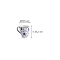 Preview: Mug Kawaii Lucky Cat Blue in Gift Box, Porcelain, Ø 8.5 × 10.2 cm, 380 ml, Item No. 21528