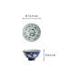 Preview: Rice Bowl Kawaii Cat Neko Blue, Porcelain, Ø 11.4 × 6.2 cm, 300 ml, Item No. 2152