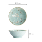 Preview: Ramen Bowl Light Blue Sakura, Porcelain, Ø 21 × 9 cm, 1.3 l, Item No. 21588