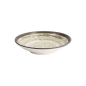 Preview: Deep Plate Asashio Black/White, Stoneware, Ø 23 × 5 cm, Item No. 21631