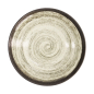 Preview: Deep Plate Asashio Black/White, Stoneware, Ø 29 × 6 cm, Item No. 21632