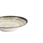 Preview: Deep Plate Asashio Black/White, Stoneware, Ø 29 × 6 cm, Item No. 21632