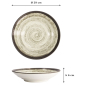 Preview: Deep Plate Asashio Black/White, Stoneware, Ø 29 × 6 cm, Item No. 21632