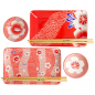 Preview: 4 w/Chopsticks Red Kawaii Flower Sushi Plate Giftset Set at g-HoReCa (picture 2 of 5)