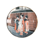 Preview: Plate Asakusa Geisha White/Red/Black, Porcelain, Ø 25 × 3 cm, Item No. 21788