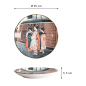 Preview: Plate Asakusa Geisha White/Red/Black, Porcelain, Ø 25 × 3 cm, Item No. 21788