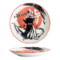 Preview: Tokyo Design Studio Teller Asakusa Samurai Weiß/Rot/Schwarz, Porzellan, Ø 25 × 3 cm