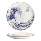 Preview: Tokyo Design Studio Teller Hokusai Nami Blau/Weiß, Porzellan, Ø 25,2 cm