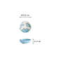 Preview: Sauce Bowl Seafood Crab Light Blue, Porcelain, Ø 9.5 × 3 cm, 150 ml, Item No. 21939