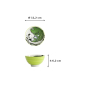 Preview: Rice Bowl Seafood Snapper Green, Porcelain, Ø 11.2 × 6.2 cm, 300 ml, Item No. 21966