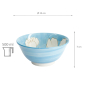 Preview: TDS, Bowl, Sakura, Blue, Ø 15x7cm 500ml, Item No. 21976