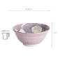 Preview: TDS, Bowl, Sakura, Purple, Ø 15x7cm 500ml, Item No. 21977