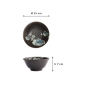 Preview: Rice Bowl Kawaii Blowfish Brown (Blue/Black), Porcelain, Ø 15 × 7 cm, 500 ml, Item No. 21985