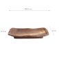 Preview: TDS, Square Plate, Brown/White, 21x13x3cm, Item No. 21992