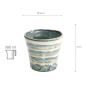 Preview: TDS, Cup, Green/Beige Stripe, Ø 9 x 9 cm, Item No. 22085