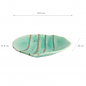 Preview: TDS, Round Leaf Plate, Yamasaku, Turquoise, 25.5 x 23 x 4 cm - Item No. 22101