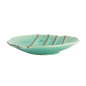 Preview: TDS, Round Leaf Plate, Yamasaku, Turquoise, 25.5 x 23 x 4 cm - Item No. 22101