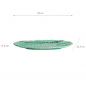 Preview: TDS, Oval Plate, Yamasaku Turquoise, 33 x 13.5 x 2 cm - Item No. 22103